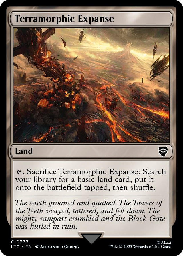Terramorphic Expanse #337 C - Commander: The Lord of the Rings: Tales of Middle-earth Pokemon card