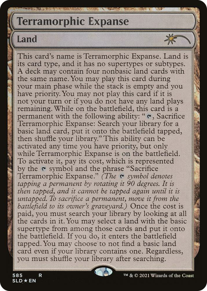 0585 Terramorphic Expanse (Full-Text Lands) P Secret Lair Drop Series