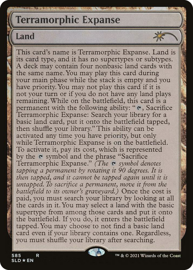 0585 Terramorphic Expanse (Full-Text Lands) P Secret Lair Drop Series