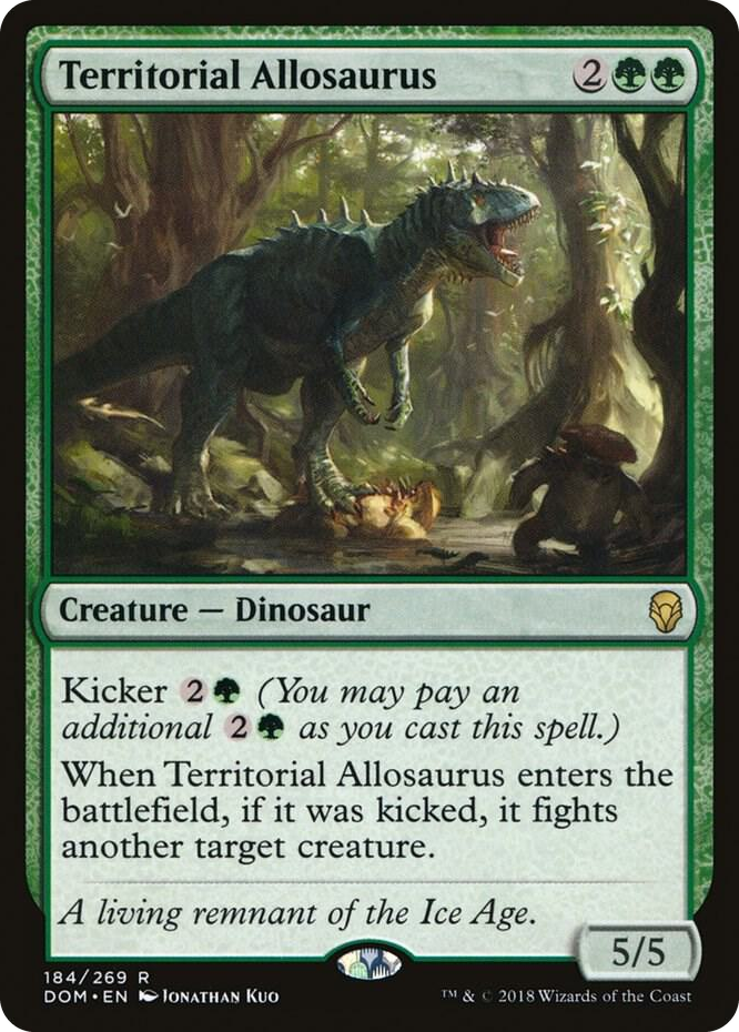 0184 Territorial Allosaurus R Dominaria