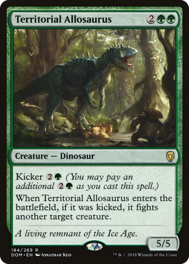 0184 Territorial Allosaurus R Dominaria