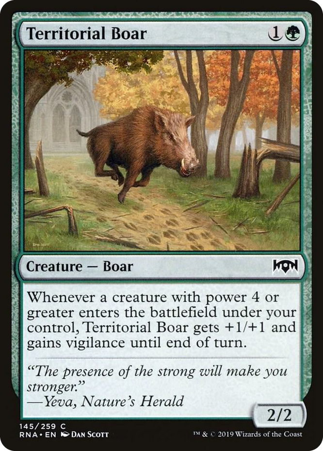 0145 Territorial Boar C Ravnica Allegiance