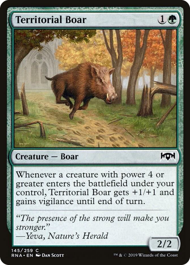 0145 Territorial Boar C Ravnica Allegiance