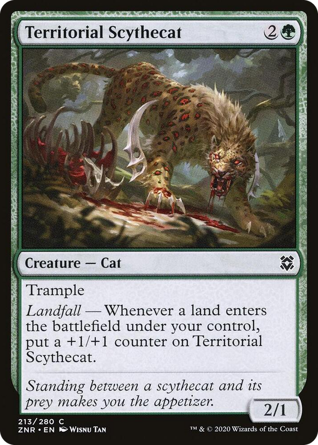 0213 Territorial Scythecat C Zendikar Rising