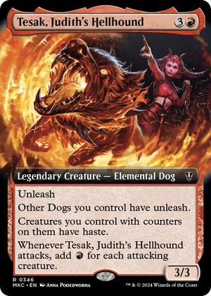 0346 Tesak, Judith's Hellhound (Extended Art) R Commander: Murders at Karlov Manor