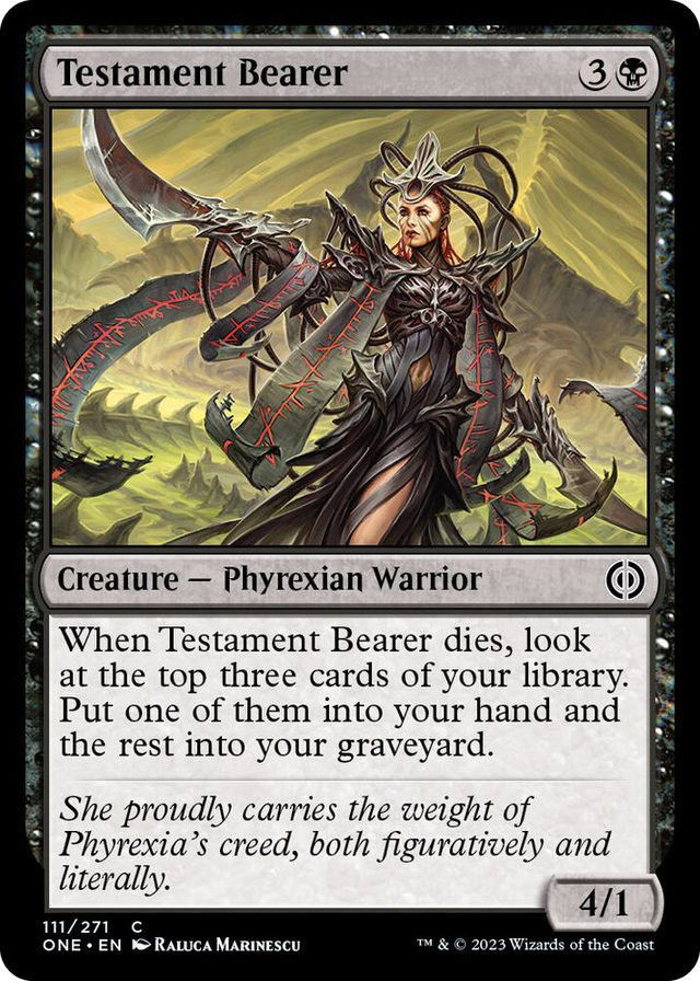 0111 Testament Bearer C Phyrexia: All Will Be One