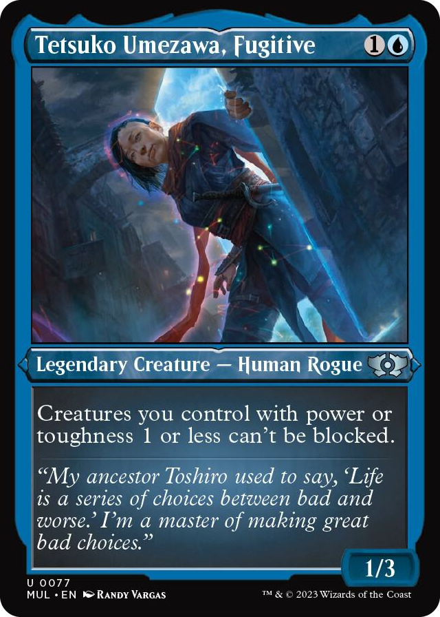 Tetsuko Umezawa, Fugitive (Foil Etched) #77 U - March of the Machine: Multiverse Legends Pokemon card