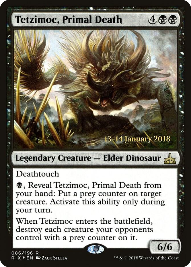 0086 Tetzimoc, Primal Death R Prerelease Cards