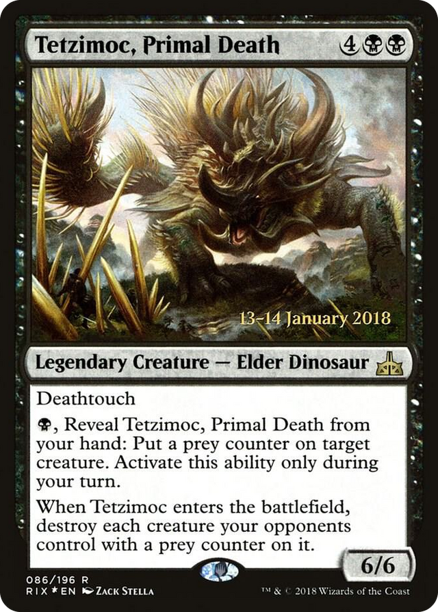 0086 Tetzimoc, Primal Death R Prerelease Cards