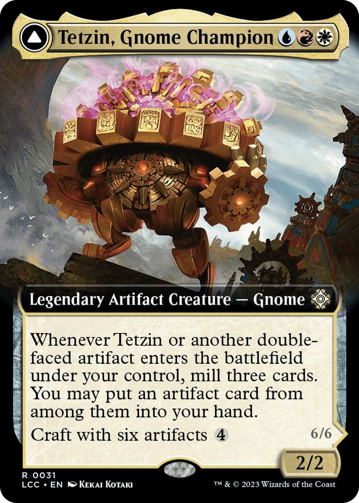 Tetzin, Gnome Champion (Extended Art) #31 R - Commander: The Lost Caverns of Ixalan Pokemon card