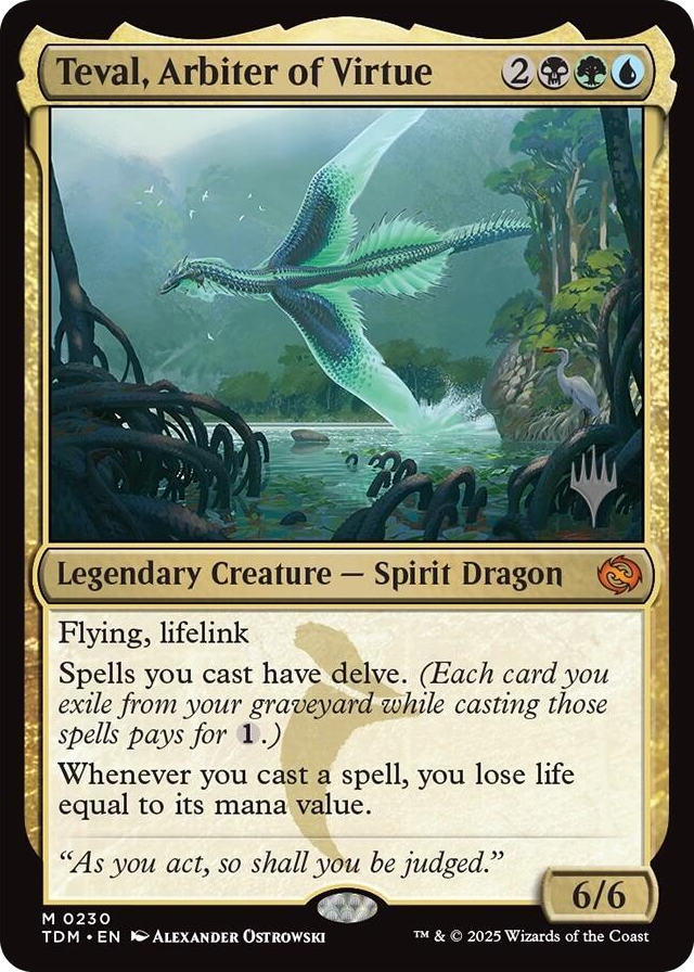 Teval, Arbiter of Virtue #230 M - Promo Pack: Tarkir: Dragonstorm Pokemon card