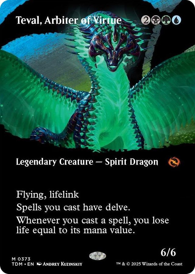 0373 Teval, Arbiter of Virtue (Borderless) M Dragonstorm