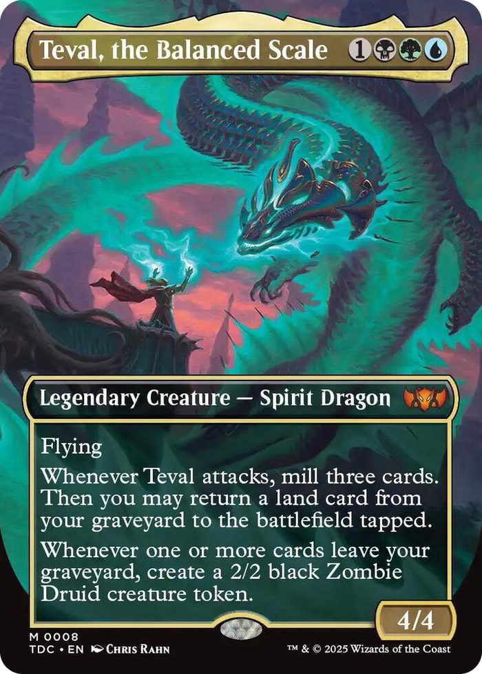 Teval, the Balanced Scale (Borderless) #8 M - Commander: Tarkir: Dragonstorm Pokemon card