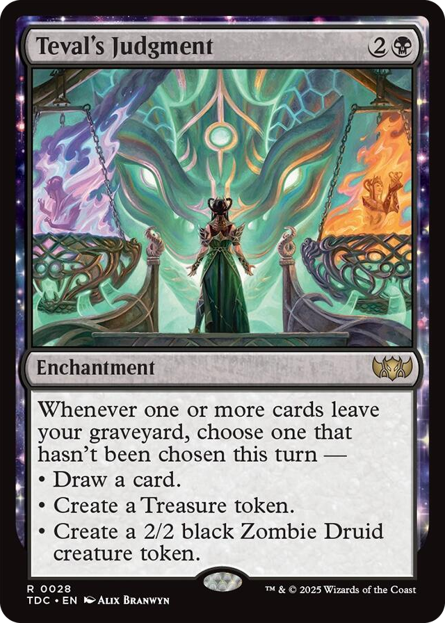 Teval's Judgment #28 R - Commander: Tarkir: Dragonstorm Pokemon card