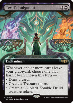 0068 Teval's Judgment (Extended Art) R Commander: Tarkir: Dragonstorm
