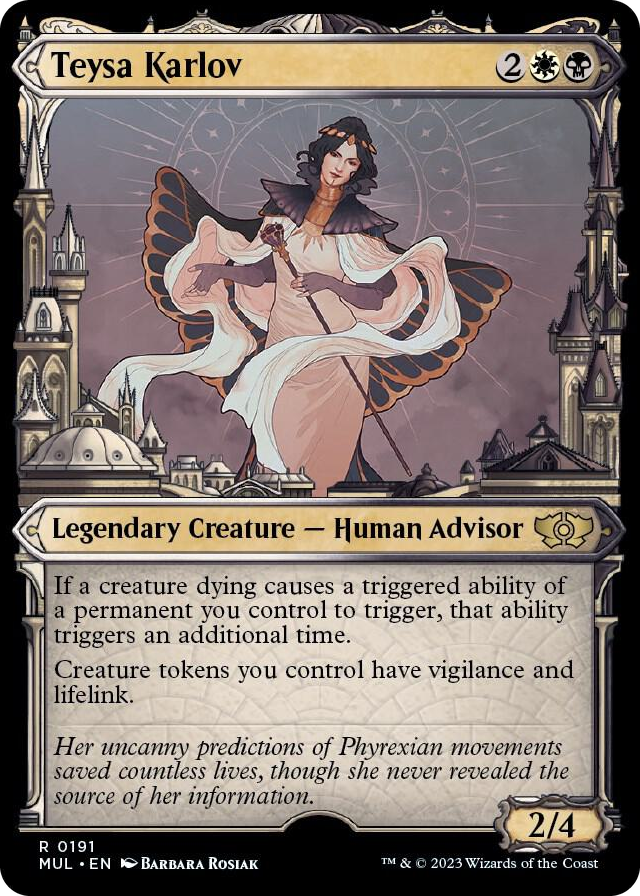 Teysa Karlov (Halo Foil) #191 R - March of the Machine: Multiverse Legends Pokemon card