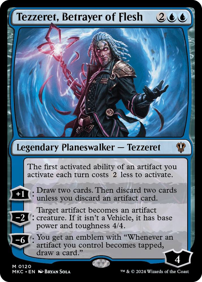 Tezzeret, Betrayer of Flesh #120 M - Commander: Murders at Karlov Manor Pokemon card