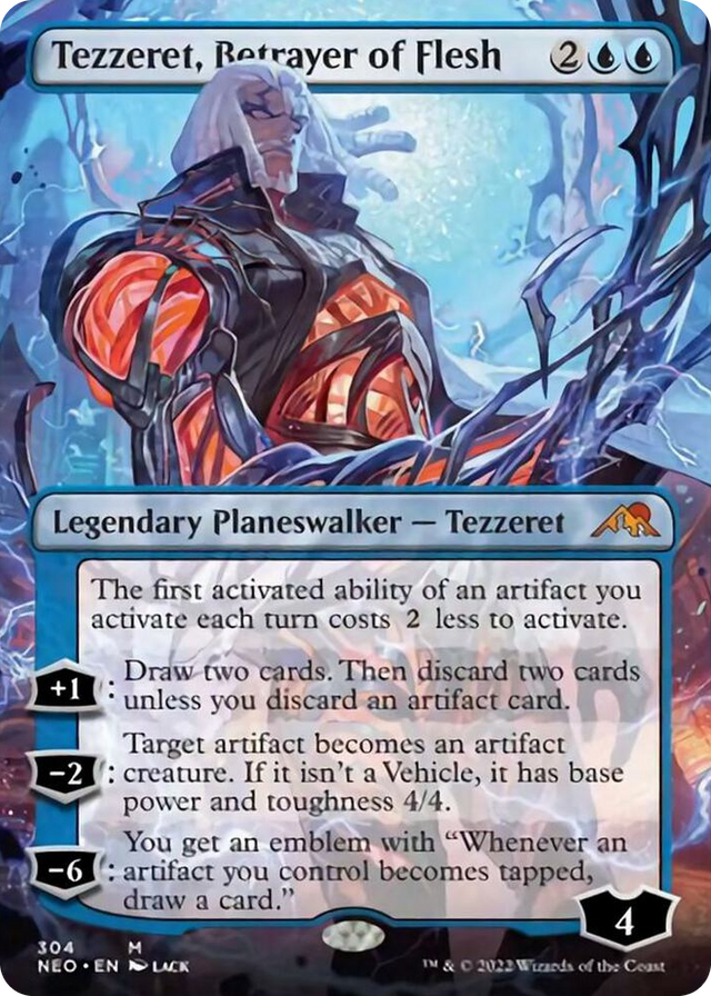 0304 Tezzeret, Betrayer of Flesh (Borderless) M Kamigawa: Neon Dynasty