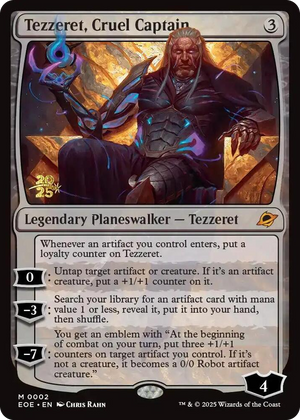 0002 Tezzeret, Cruel Captain M Prerelease Cards