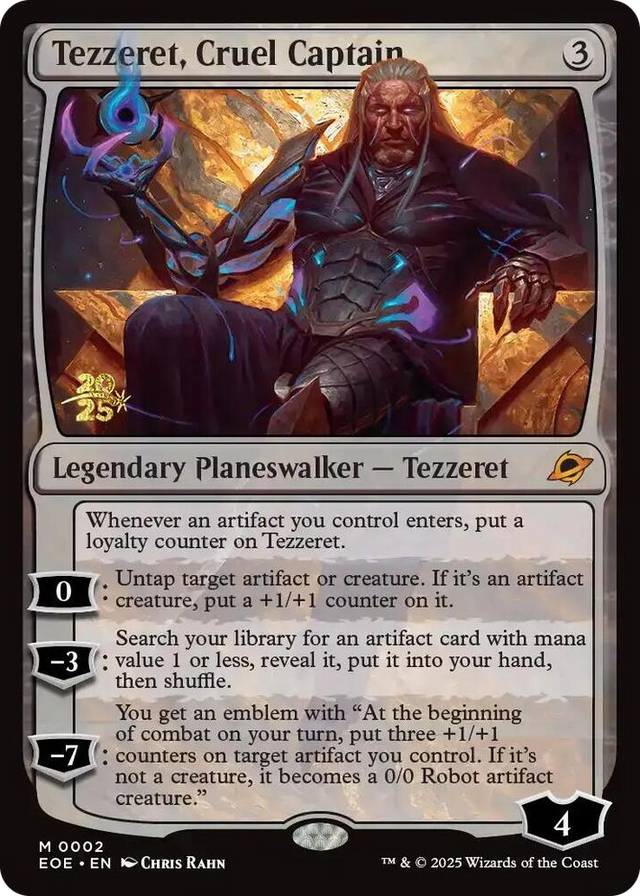 0002 Tezzeret, Cruel Captain M Prerelease Cards