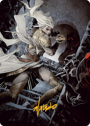 0067 Thalia, Guardian of Thraben Art Card (Gold-Stamped Signature) S Art Series: March of the Machine
