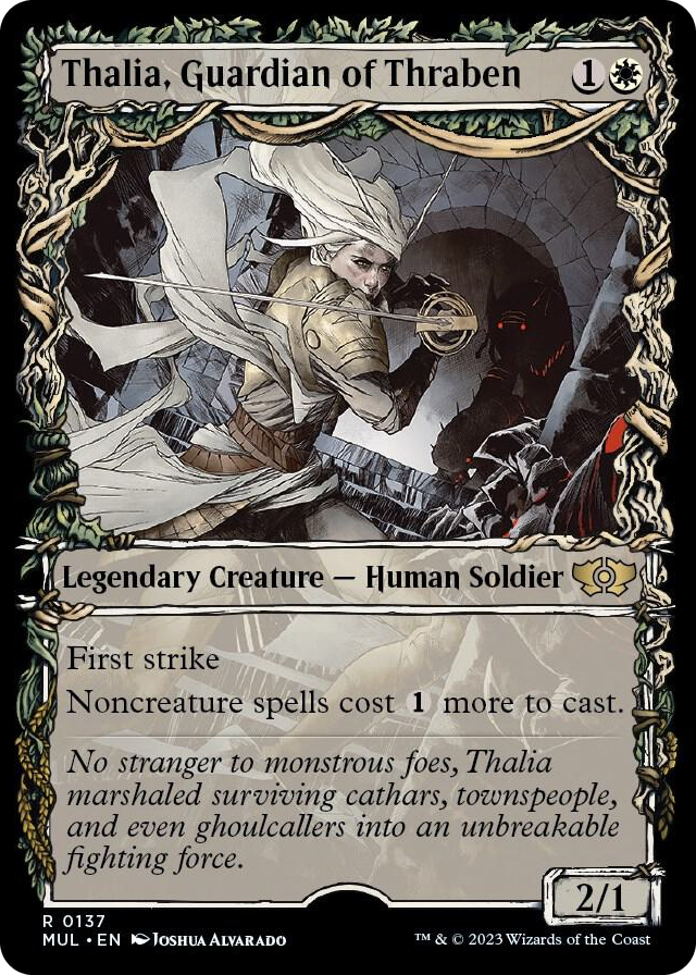 Thalia, Guardian of Thraben (Halo Foil) #137 R - March of the Machine: Multiverse Legends Pokemon card