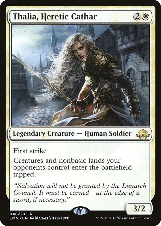 Thalia, Heretic Cathar #46 R - Eldritch Moon Pokemon card