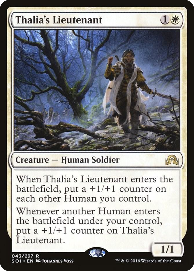 Thalia's Lieutenant #43 R - Shadows over Innistrad Pokemon card