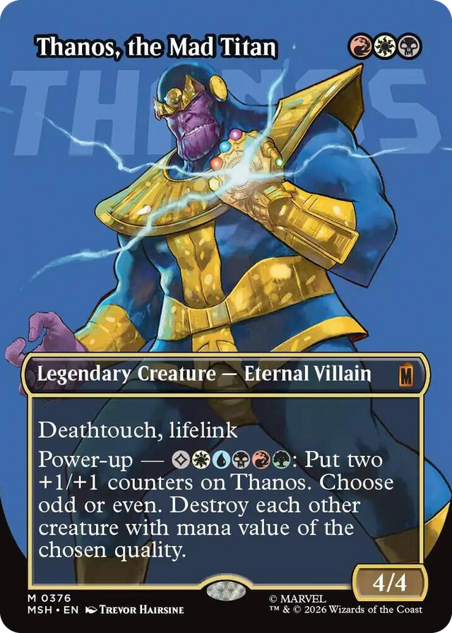 0376 Thanos, the Mad Titan (Borderless) (0376) M Marvel Super Heroes