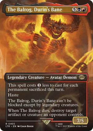 0405 The Balrog, Durin's Bane (Borderless) R Universes Beyond: The Lord of the Rings: Tales of Middle-earth