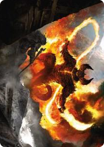 0036 The Balrog, Flame of Udun Art Card S Art Series: Universes Beyond: The Lord of the Rings: Tales of Middle-earth