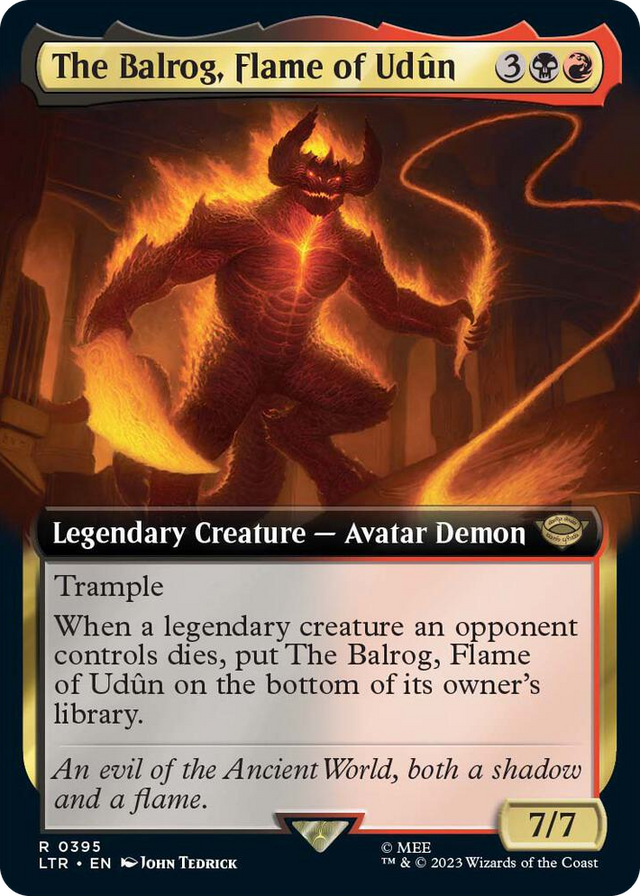 0395 The Balrog, Flame of Udun (Extended Art) R Universes Beyond: The Lord of the Rings: Tales of Middle-earth