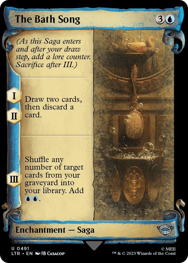 The Bath Song (Showcase Scrolls) #491 U - Universes Beyond: The Lord of the Rings: Tales of Middle-earth Pokemon card