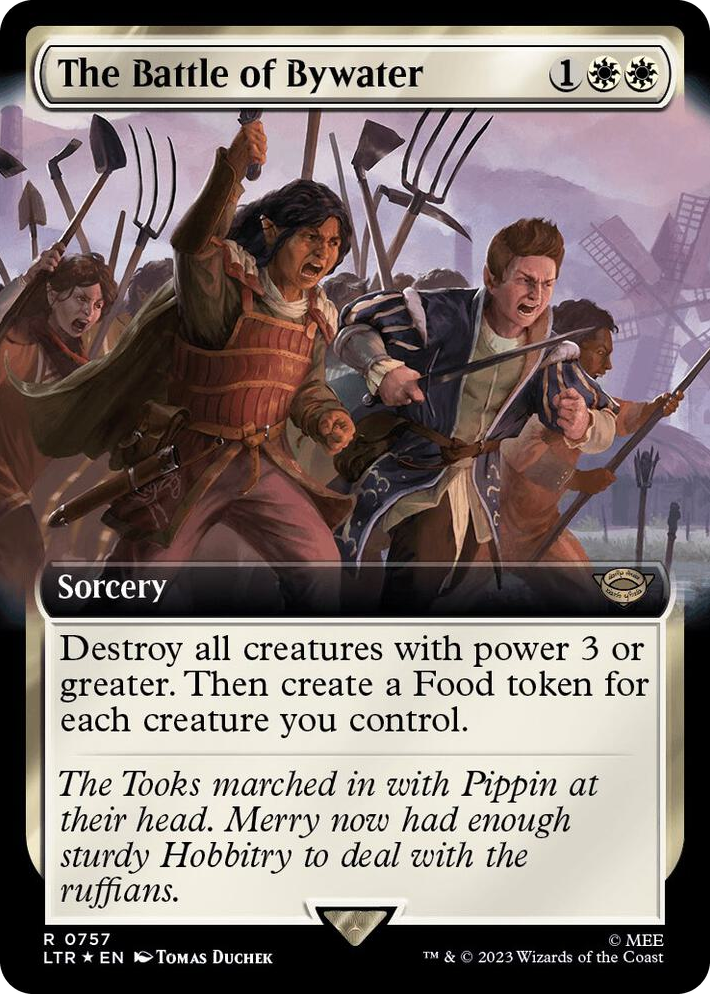 0757 The Battle of Bywater (Extended Art) (Surge Foil) R Universes Beyond: The Lord of the Rings: Tales of Middle-earth