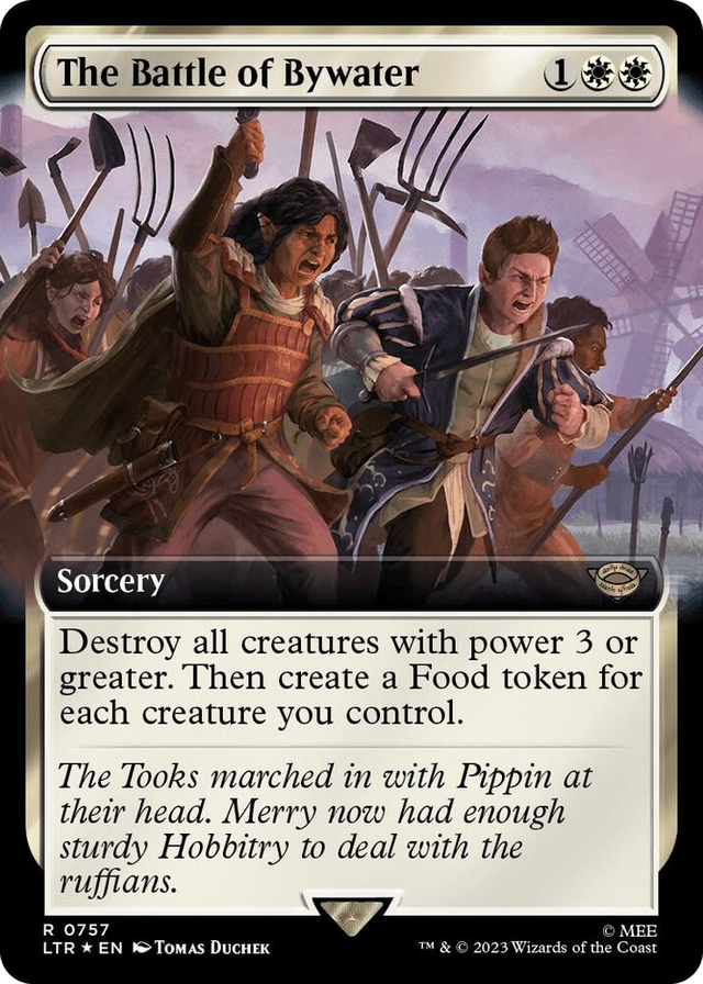 0757 The Battle of Bywater (Extended Art) (Surge Foil) R Universes Beyond: The Lord of the Rings: Tales of Middle-earth