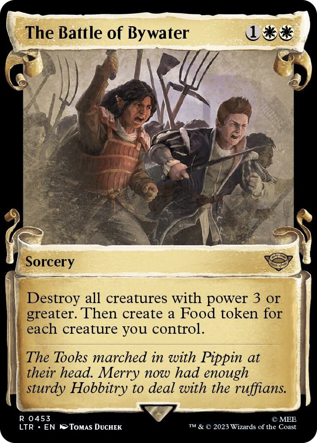 The Battle of Bywater (Showcase Scrolls) #453 R - Universes Beyond: The Lord of the Rings: Tales of Middle-earth Pokemon card