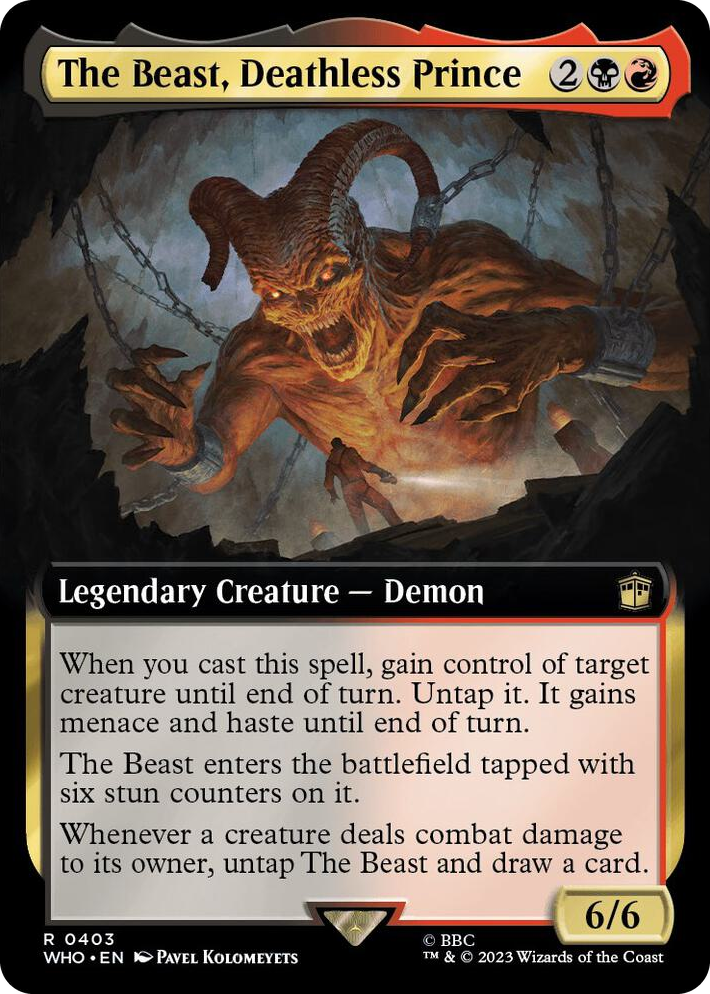 0403 The Beast, Deathless Prince (Extended Art) R Universes Beyond: Doctor Who