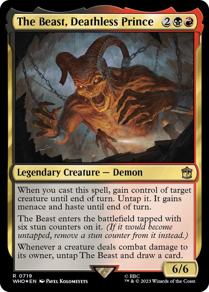 0719 The Beast, Deathless Prince (Surge Foil) R Universes Beyond: Doctor Who