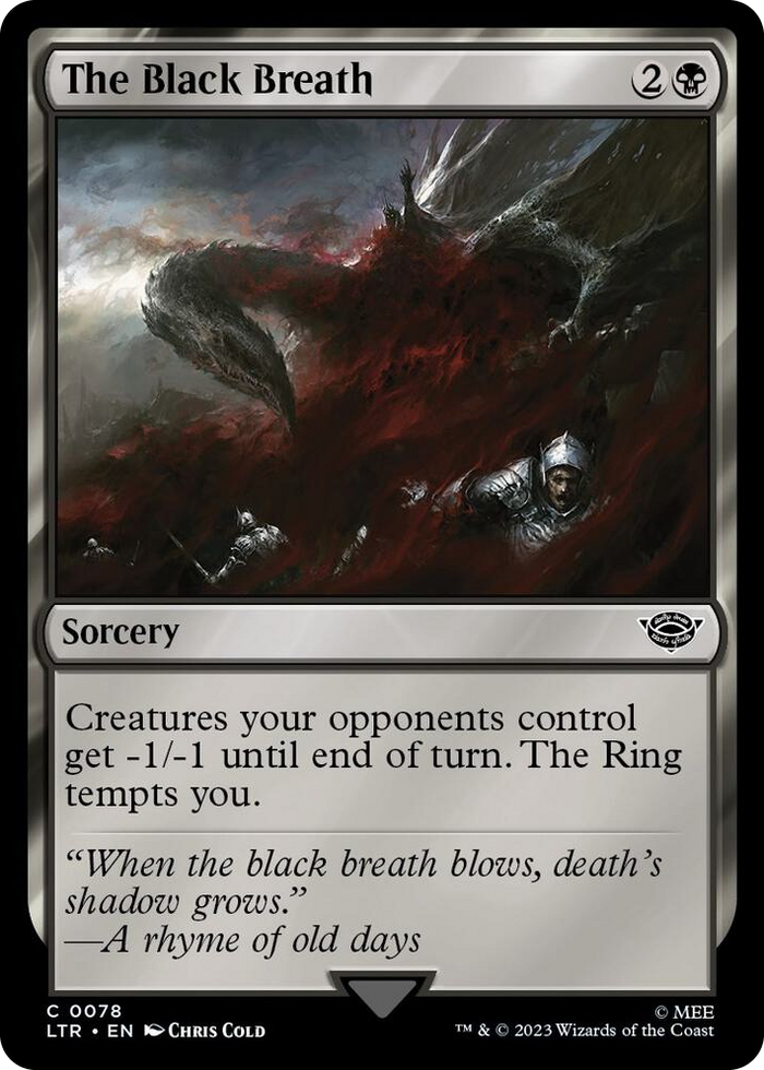 The Black Breath #78 C - Universes Beyond: The Lord of the Rings: Tales of Middle-earth Pokemon card