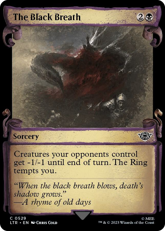 The Black Breath (Showcase Scrolls) #529 C - Universes Beyond: The Lord of the Rings: Tales of Middle-earth Pokemon card