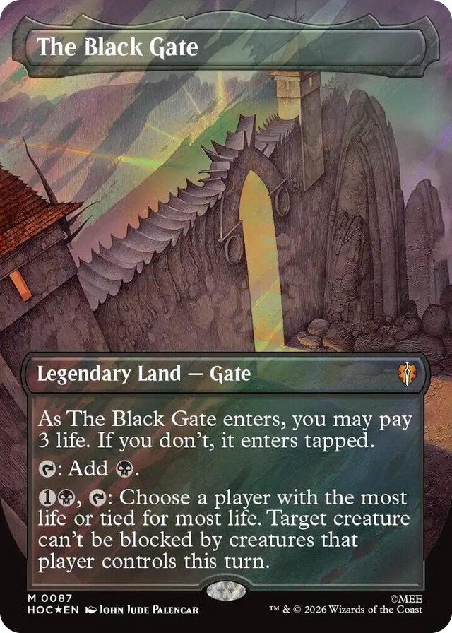 0087 The Black Gate (Borderless) (Surge Foil) M The Hobbit: Eternal-Legal