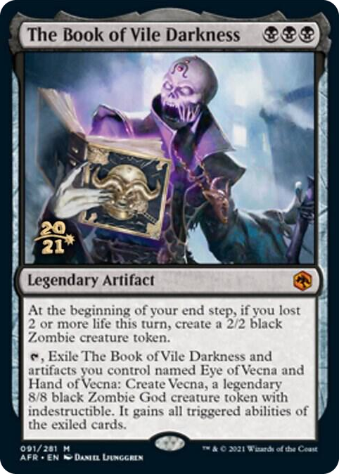0091 The Book of Vile Darkness M Prerelease Cards