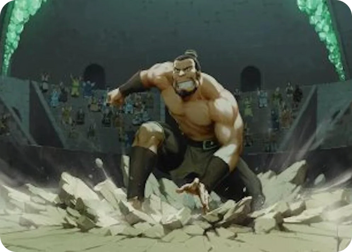 0013 The Boulder, Ready to Rumble Art Card S Art Series: Avatar: The Last Airbender