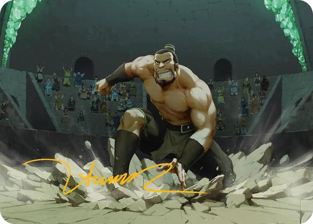 0013 The Boulder, Ready to Rumble Art Card (Gold-Stamped Signature) S Art Series: Avatar: The Last Airbender