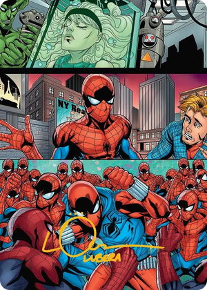 0042 The Clone Saga Art Card (Gold-Stamped Signature) S Art Series: Marvel's Spider-Man