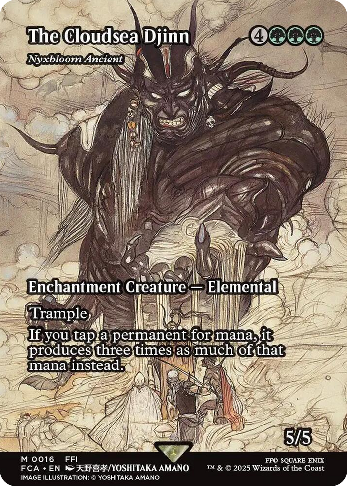 The Cloudsea Djinn - Nyxbloom Ancient (Showcase) #16 M - FINAL FANTASY: Through the Ages Pokemon card