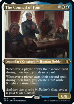 The Council of Four (Foil Etched) #530 R - Commander Legends: Battle for Baldur's Gate Pokemon card