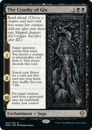 0087 The Cruelty of Gix R Promo Pack: Dominaria United