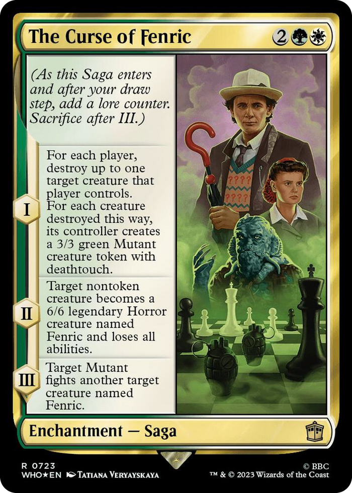 The Curse of Fenric (Surge Foil) #723 R - Universes Beyond: Doctor Who Pokemon card