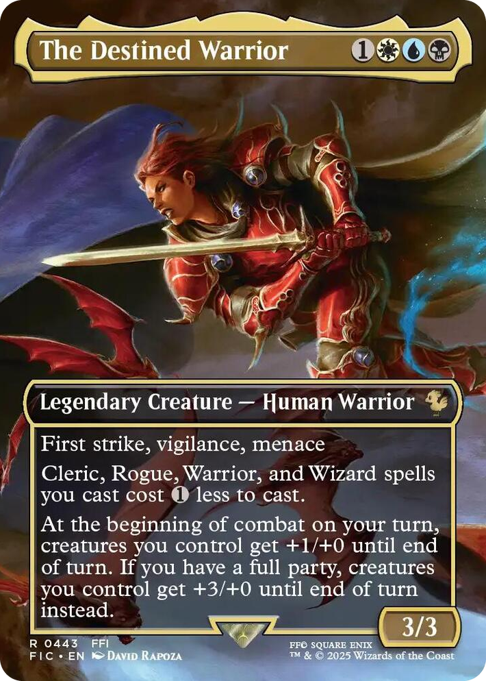 0443 The Destined Warrior (Borderless) R Commander: FINAL FANTASY
